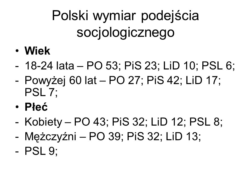 Polski wymiar podejścia socjologicznego