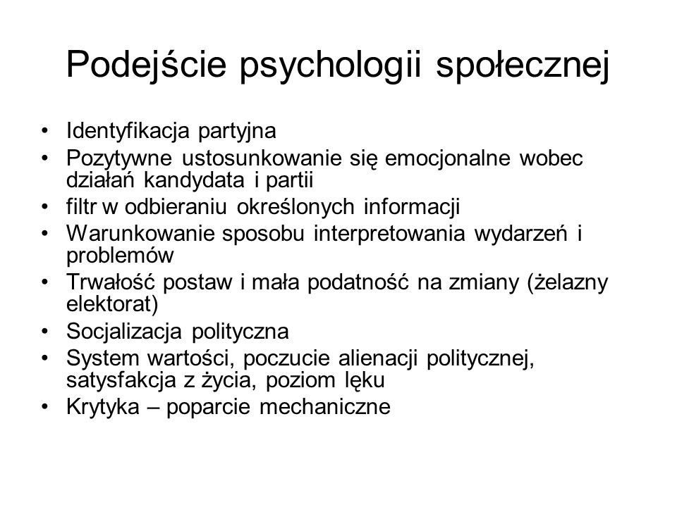 Podejście psychologii społecznej