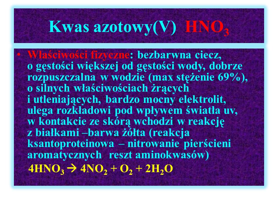 Kwas azotowy(V) HNO3
