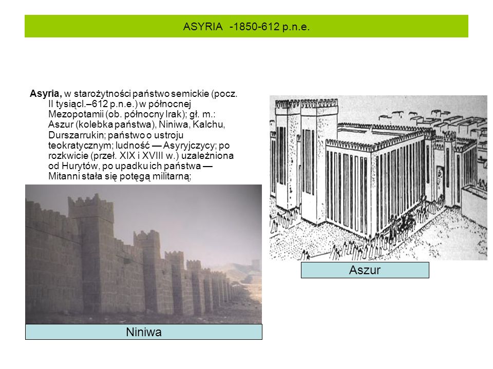 Aszur Niniwa ASYRIA p.n.e.