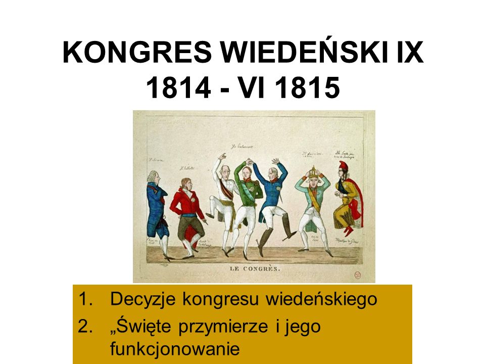 KONGRES WIEDEŃSKI IX VI 1815