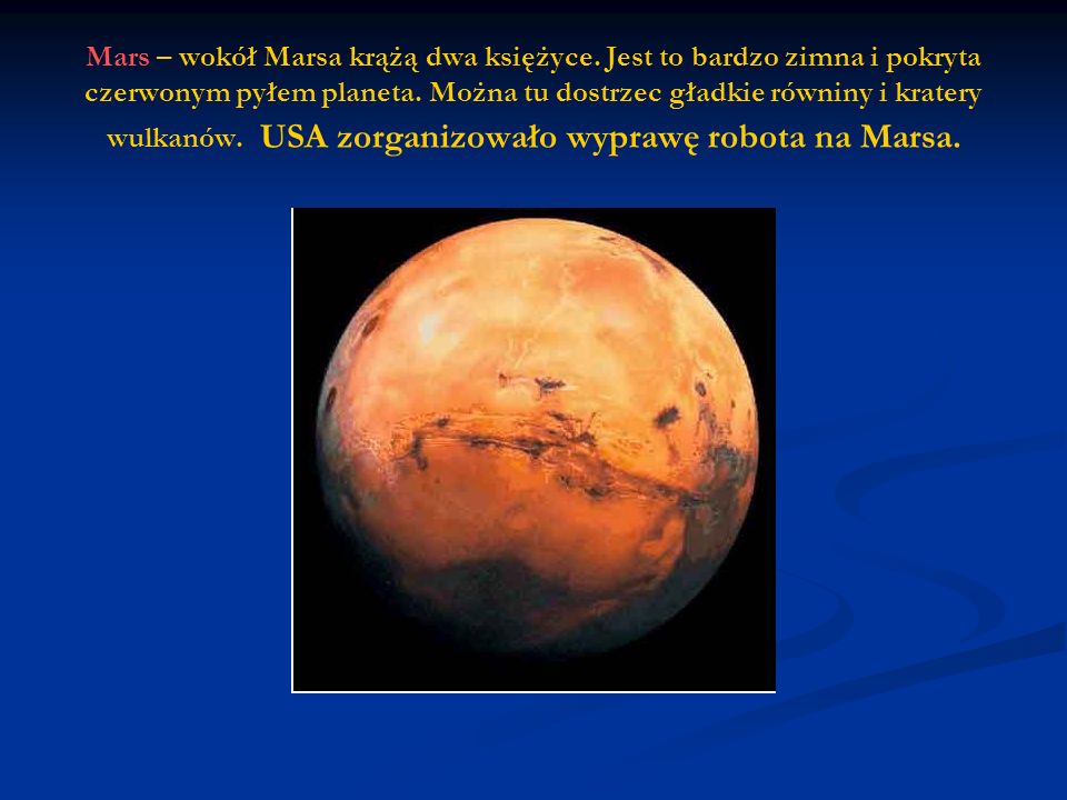 Mars – wokół Marsa krążą dwa księżyce