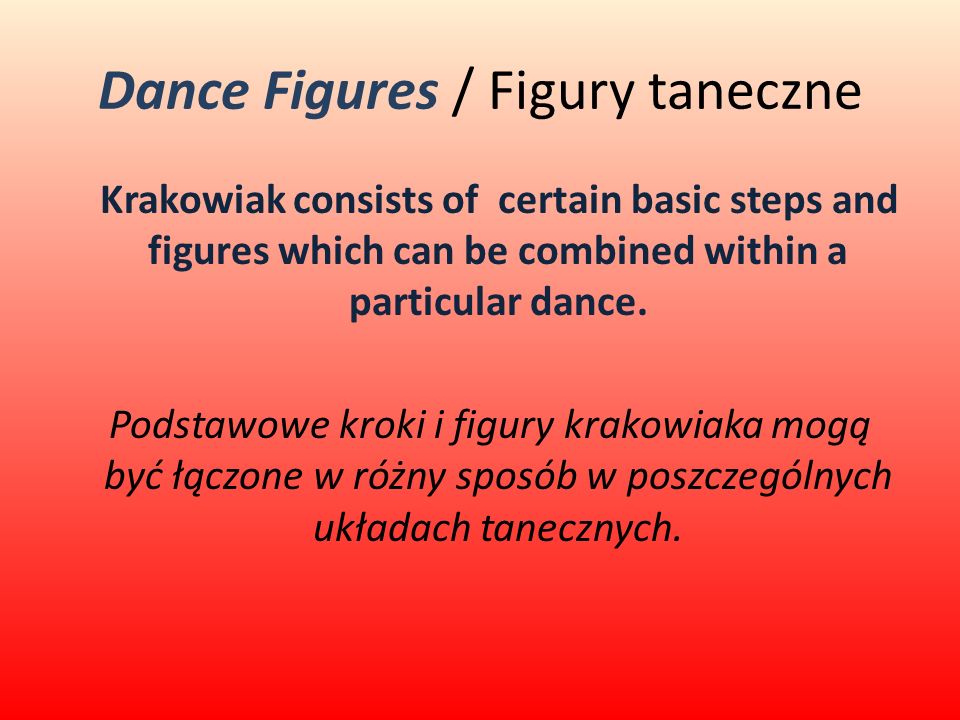 Dance Figures / Figury taneczne