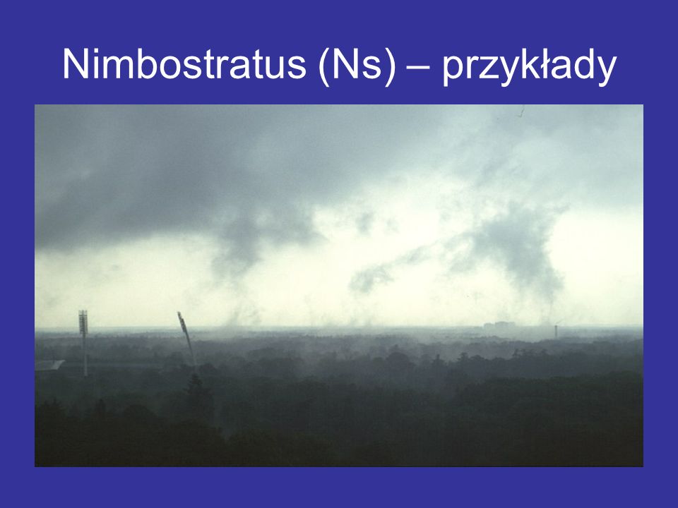 Nimbostratus (Ns) – przykłady