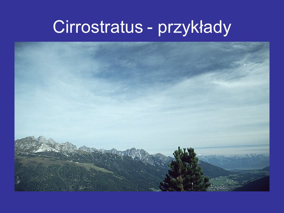 Cirrostratus - przykłady