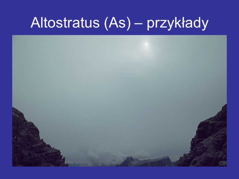Altostratus (As) – przykłady