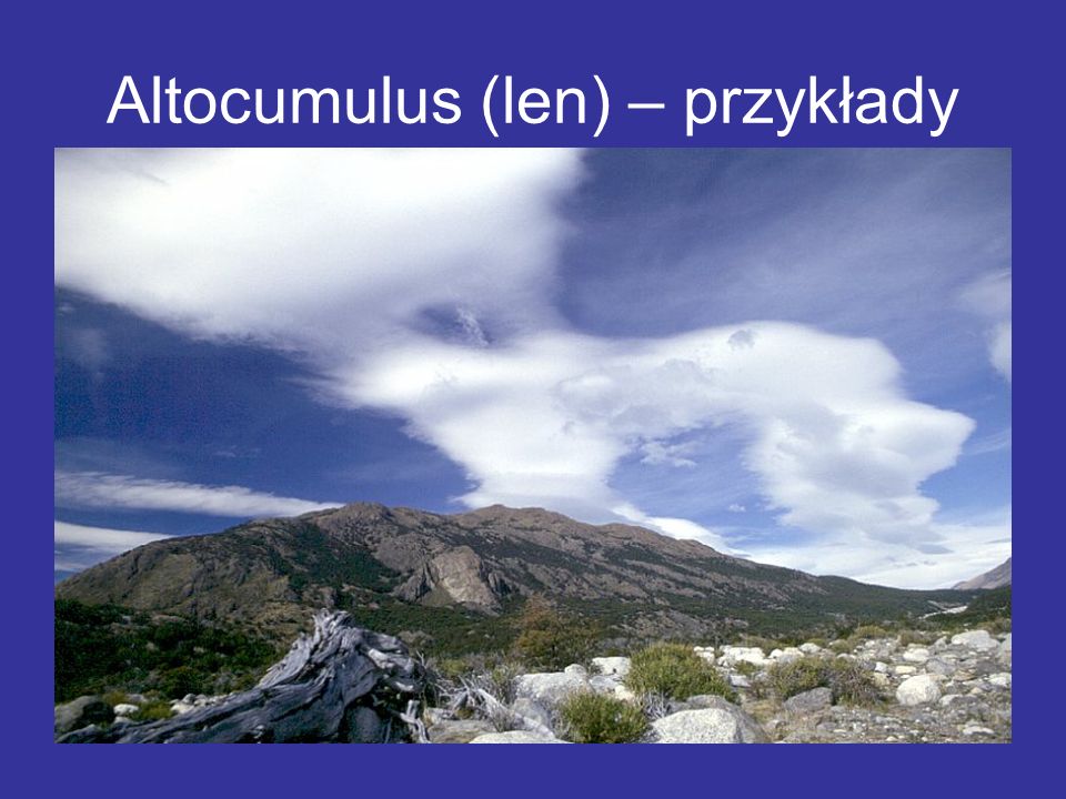 Altocumulus (len) – przykłady