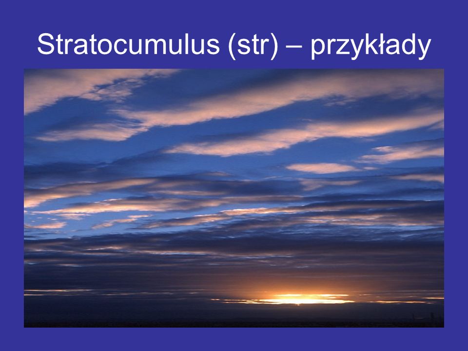Stratocumulus (str) – przykłady