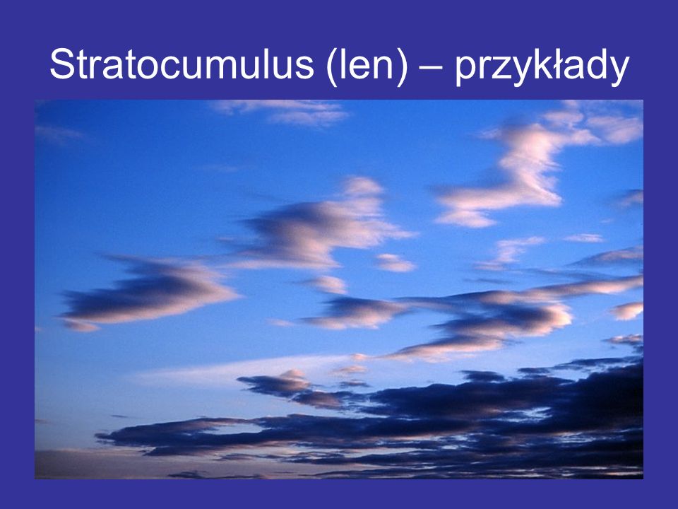 Stratocumulus (len) – przykłady