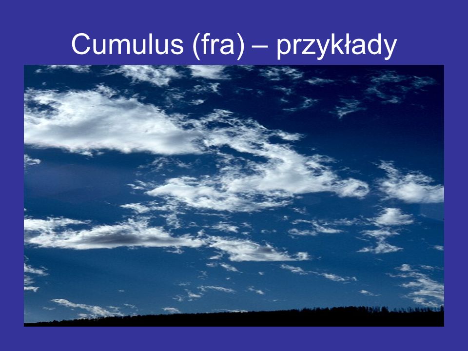 Cumulus (fra) – przykłady