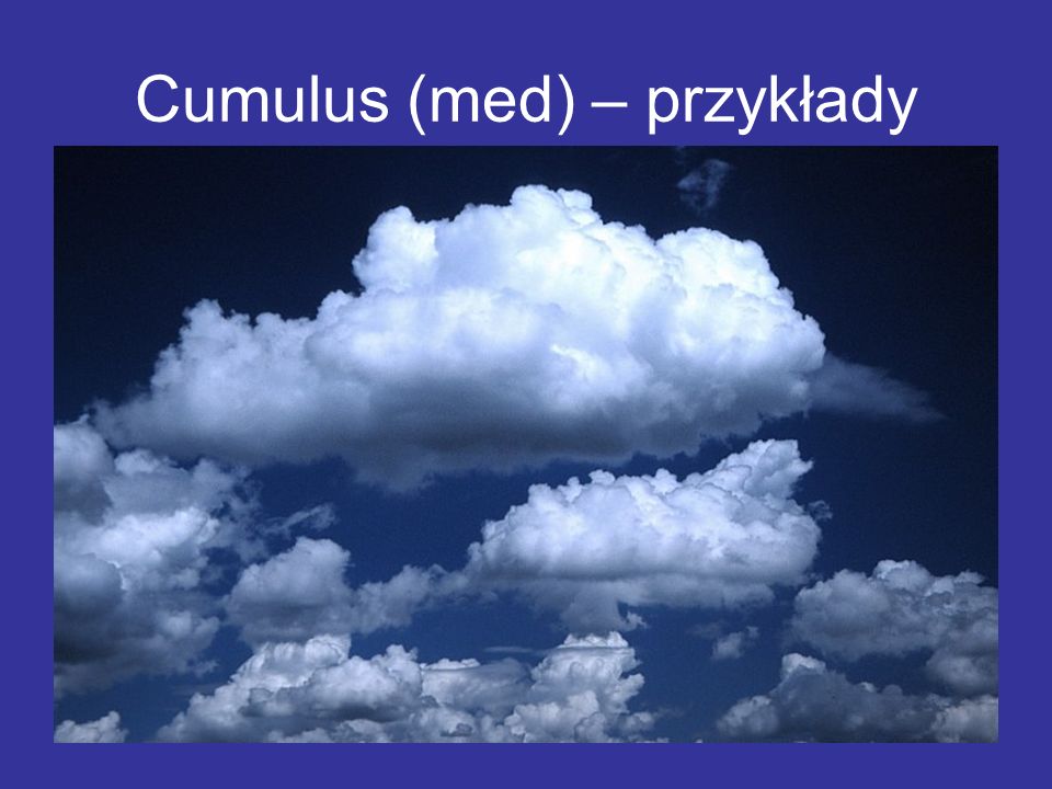 Cumulus (med) – przykłady