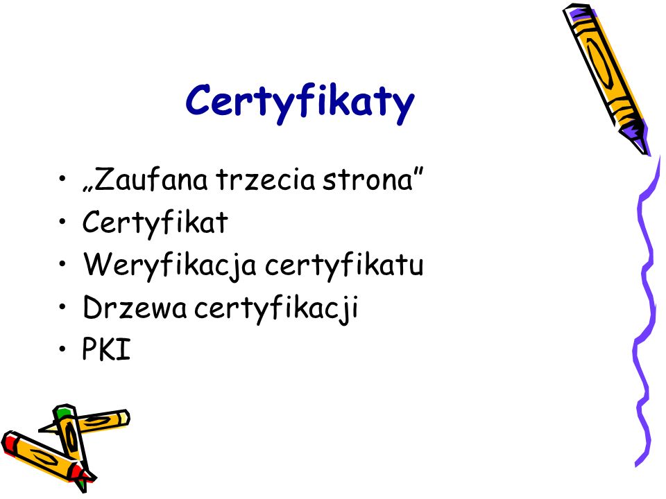 Certyfikaty „Zaufana trzecia strona Certyfikat