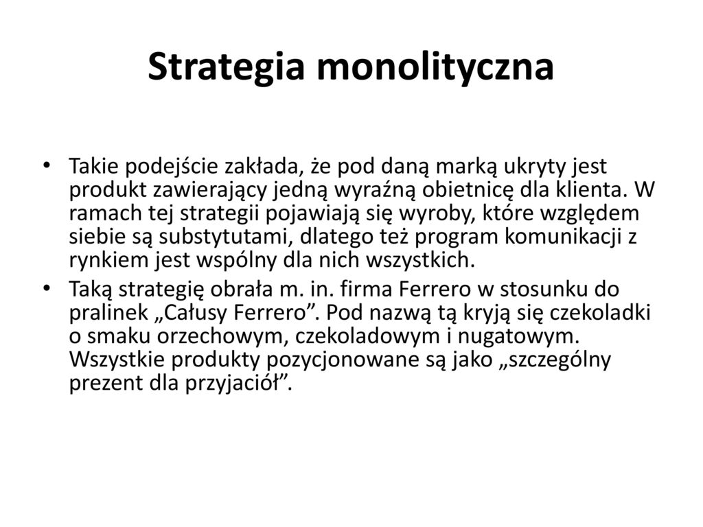 Strategia monolityczna