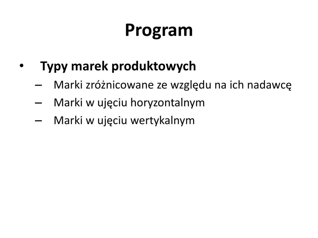 Program Typy marek produktowych
