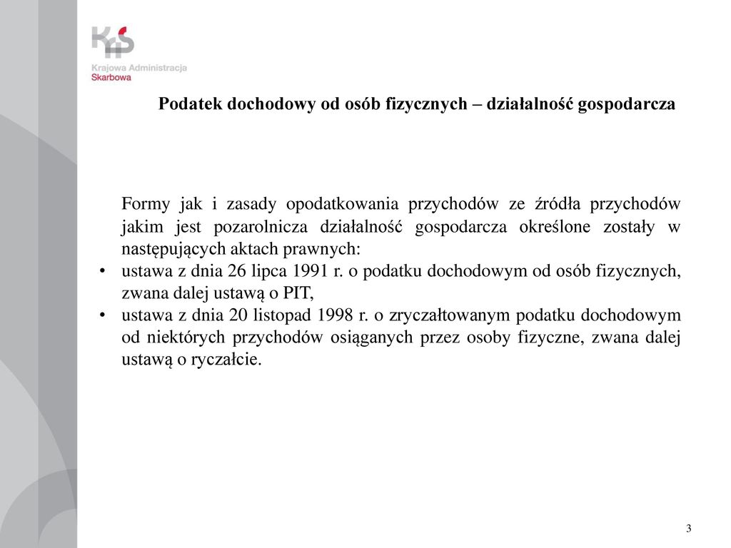 Podatek Dochodowy Od Osób Fizycznych – Działalność Gospodarcza - Ppt ...