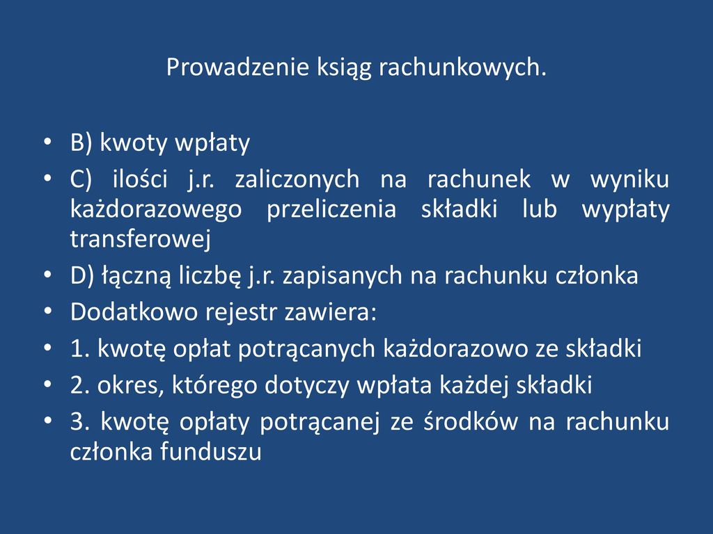 Rachunkowość OFE. - Ppt Pobierz