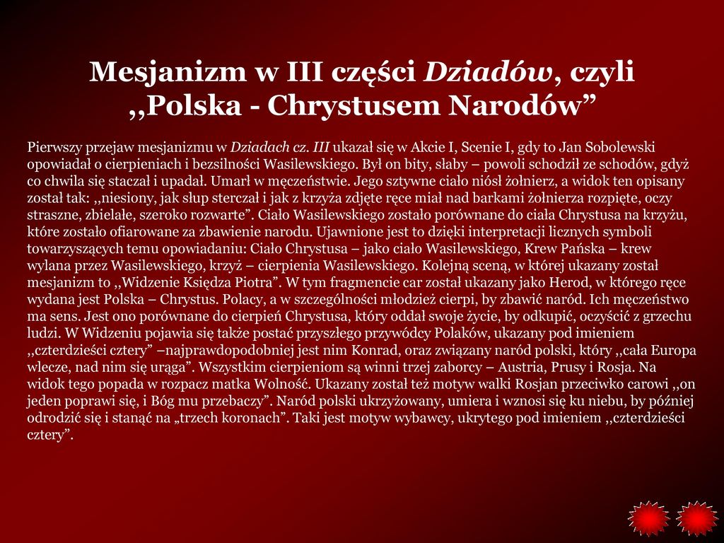 Mesjanizm w III części Dziadów, czyli ,,Polska - Chrystusem Narodów