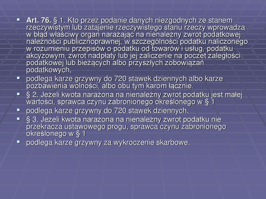 Przestępstwa Podatkowe Robert Wojdkowski Naczelnik Wydziału Ii Do Spraw Przestępczości 6197