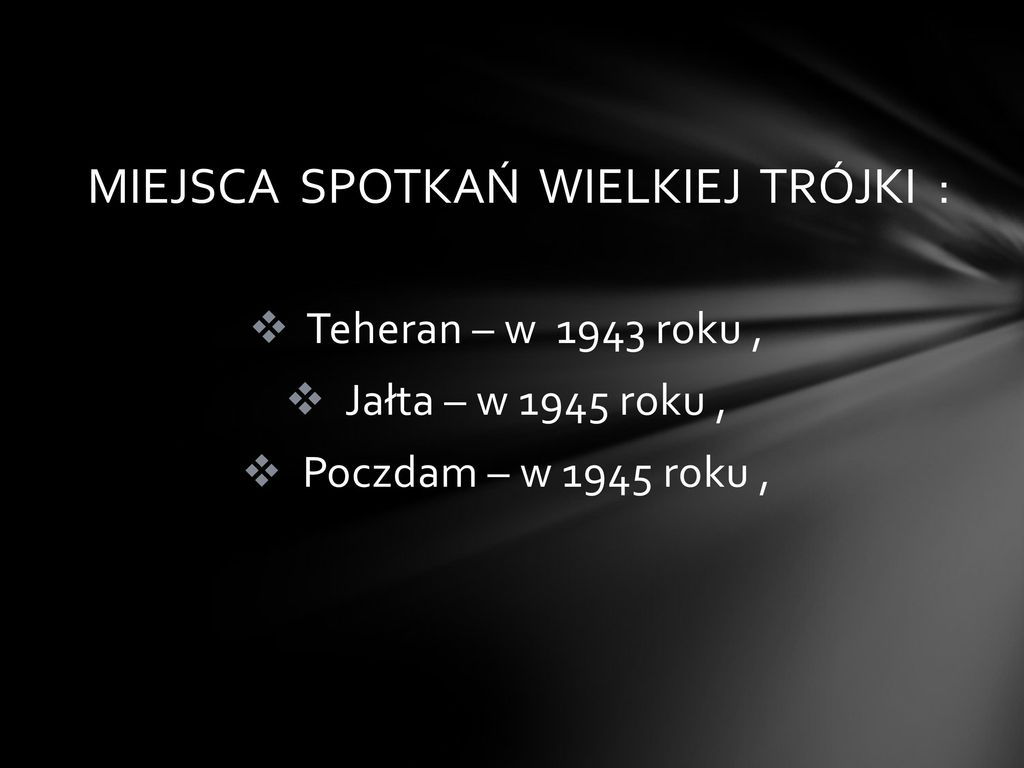 POLSKA I ŚWIAT PO II WOJNIE ŚWIATOWEJ - Ppt Pobierz