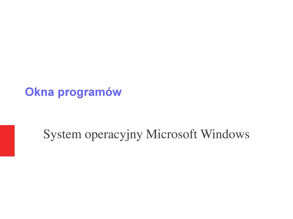 System operacyjny Microsoft Windows