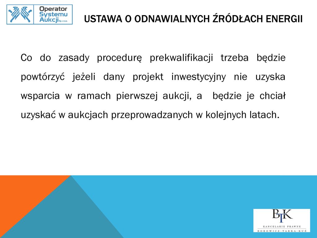 Procedura Prekwalifikacjyna W Praktyce System Aukcyjny OZE - Ppt Pobierz