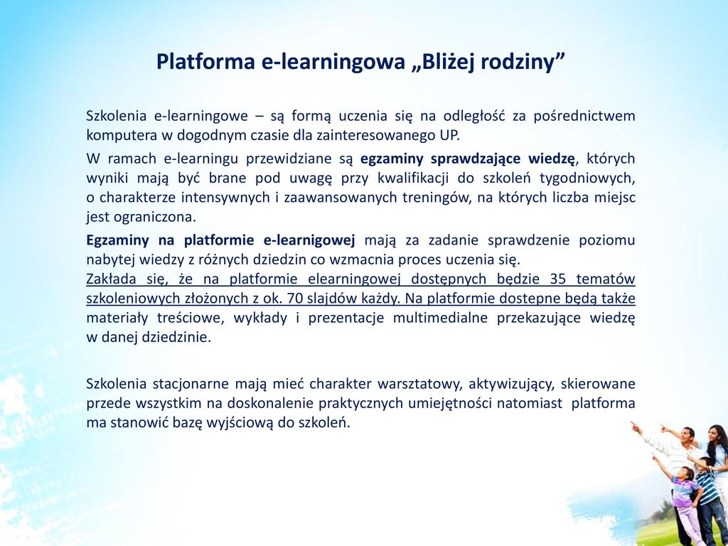 Projekt „Bliżej Rodziny - Szkolenia Dla Kadr Systemu Rodziny I Pieczy ...