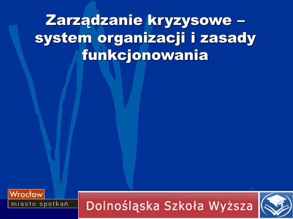 Zarządzanie Kryzysowe – System Organizacji I Zasady Funkcjonowania ...