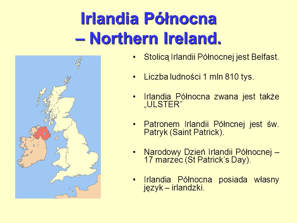 Irlandia Północna – Northern Ireland.