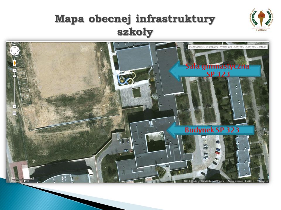 Mapa obecnej infrastruktury szkoły