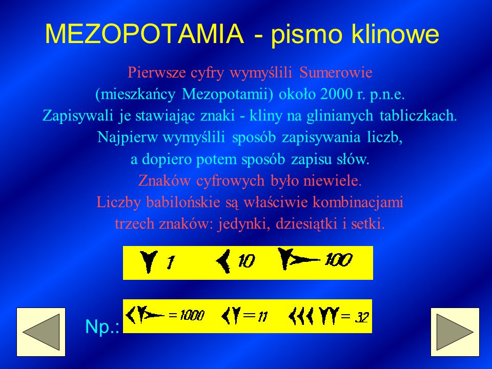 MEZOPOTAMIA - pismo klinowe
