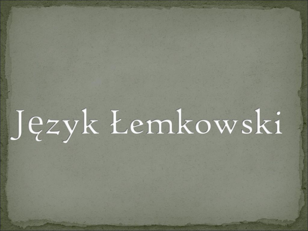 Język Łemkowski