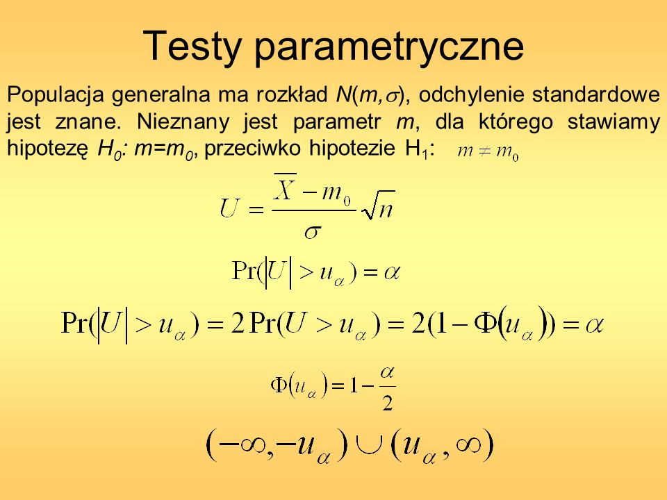 Testy parametryczne