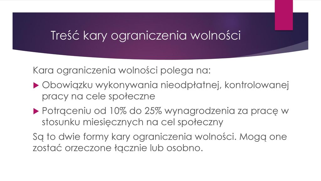 Kara Ograniczenia Wolności - Ppt Pobierz