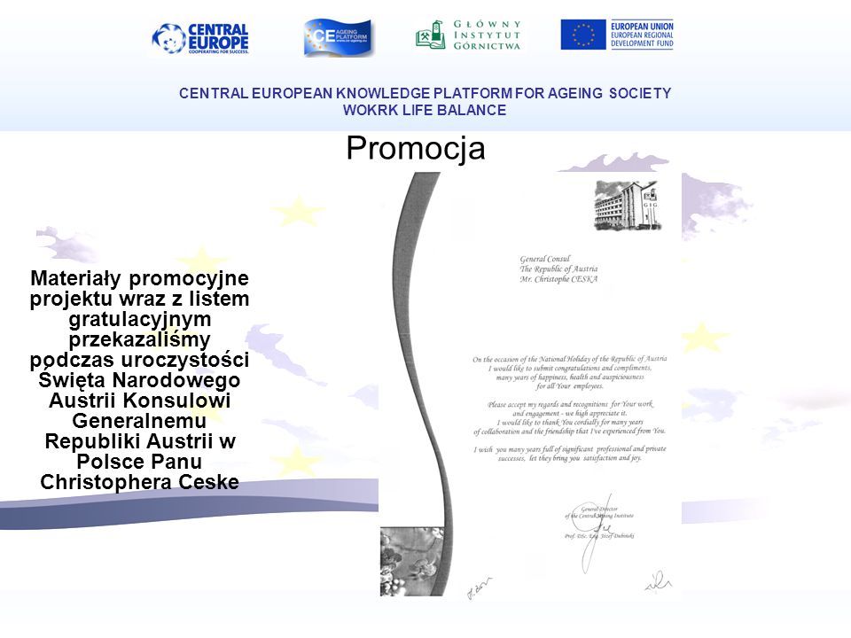 CENTRAL EUROPEAN KNOWLEDGE PLATFORM FOR AGEING SOCIETY