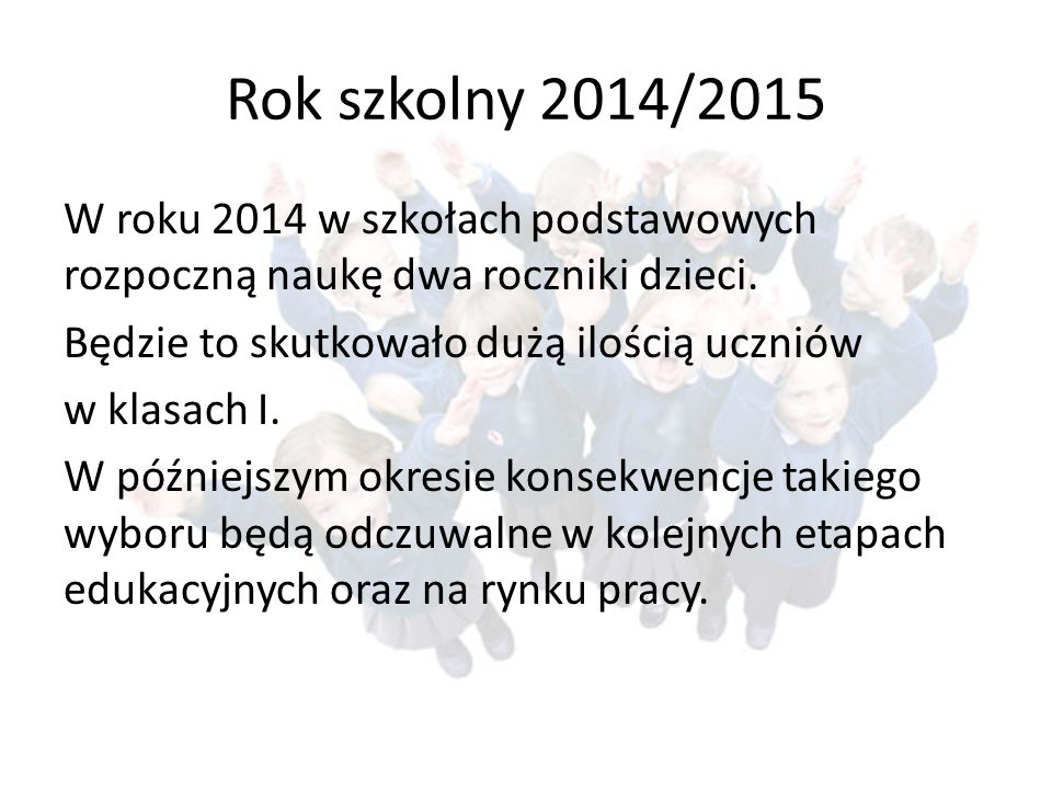 Rok szkolny 2014/2015