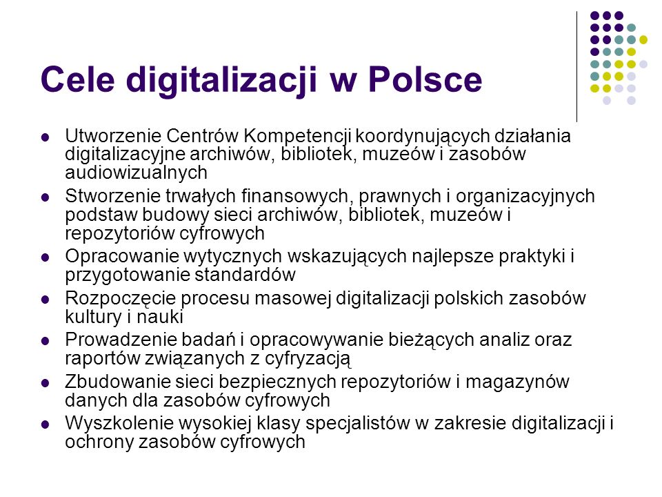 Cele digitalizacji w Polsce