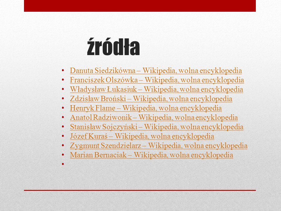 źródła Danuta Siedzikówna – Wikipedia, wolna encyklopedia