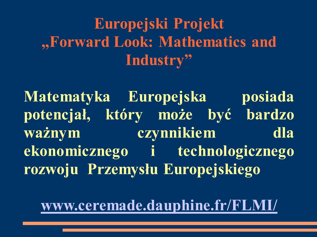„Forward Look: Mathematics and Industry