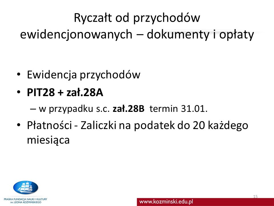 Wybór Formy Opodatkowania, Obowiązki Fiskalne Związane Z Prowadzeniem ...