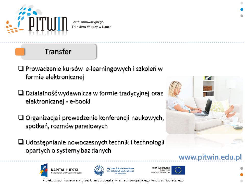 Transfer Prowadzenie kursów e-learningowych i szkoleń w