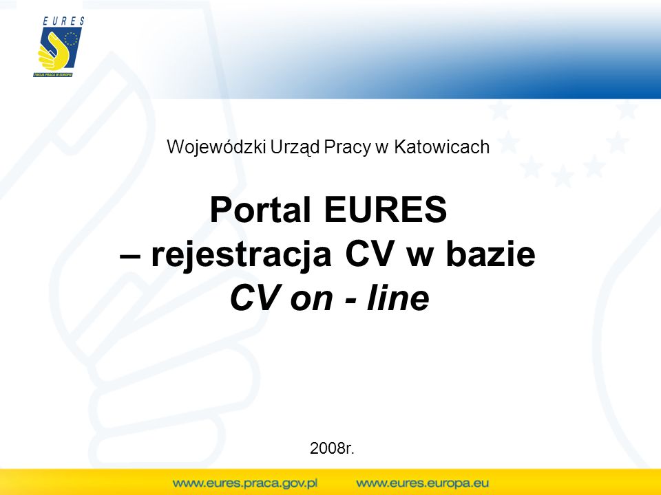 Portal EURES – rejestracja CV w bazie CV on - line