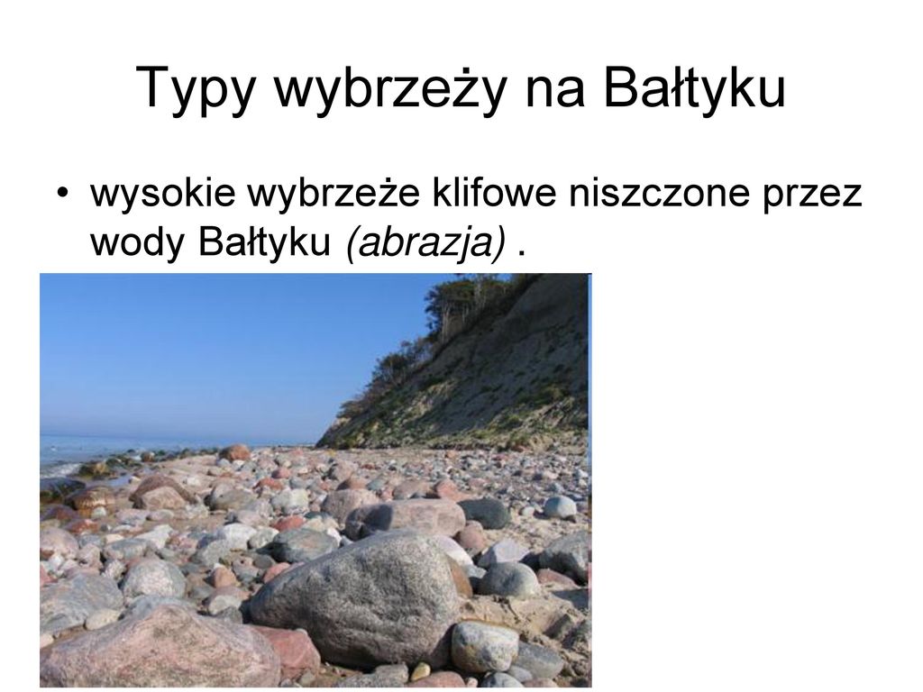 Typy wybrzeży na Bałtyku