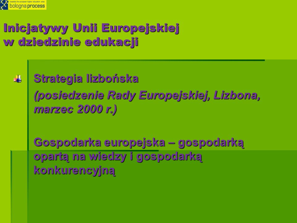 Inicjatywy Unii Europejskiej w dziedzinie edukacji