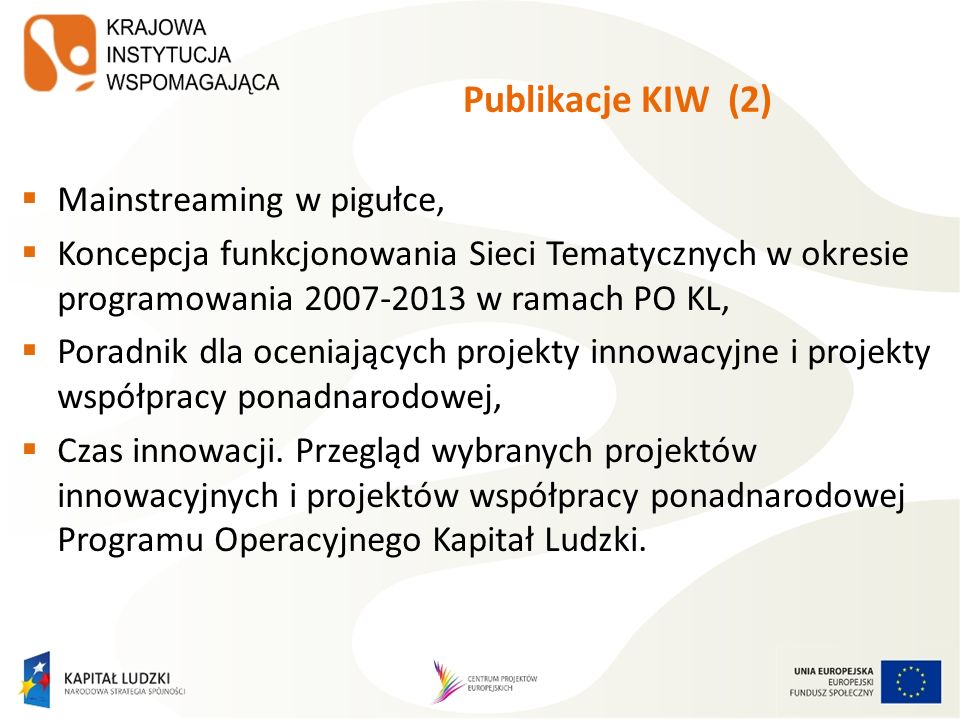 Publikacje KIW (2) Mainstreaming w pigułce,