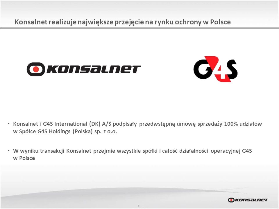 Konsalnet realizuje największe przejęcie na rynku ochrony w Polsce