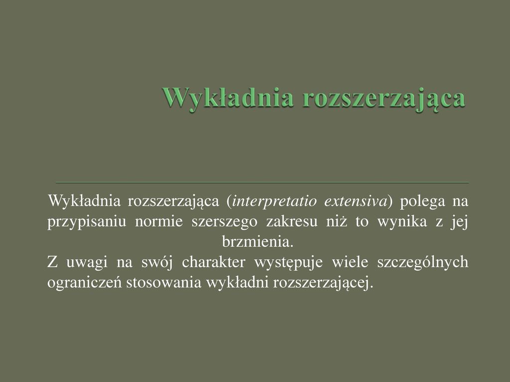 Wykładnia Prawa. - Ppt Pobierz