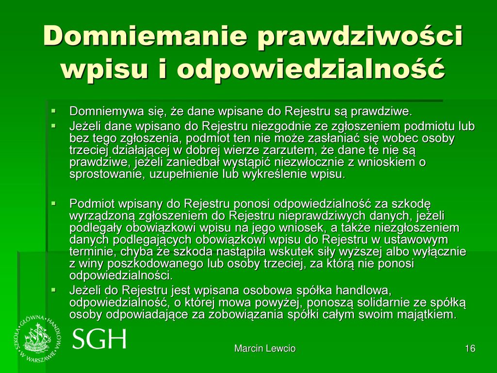 PRAWO GOSPODARCZE Adw. Marcin Lewcio. - Ppt Pobierz