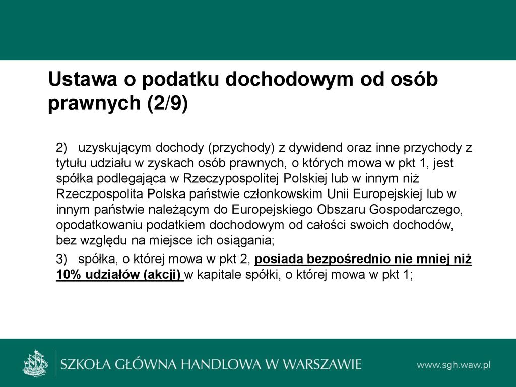 Podyplomowe Studia Międzynarodowych Strategii Podatkowych - Ppt Pobierz