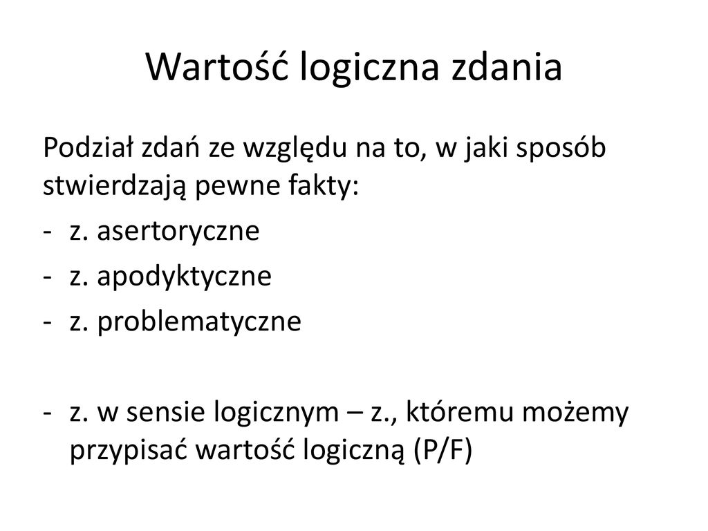 Wartość Logiczna Zdania - Ppt Pobierz