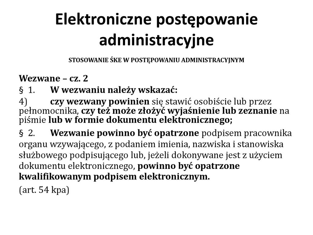 Elektroniczne Postępowanie Administracyjne - Ppt Pobierz